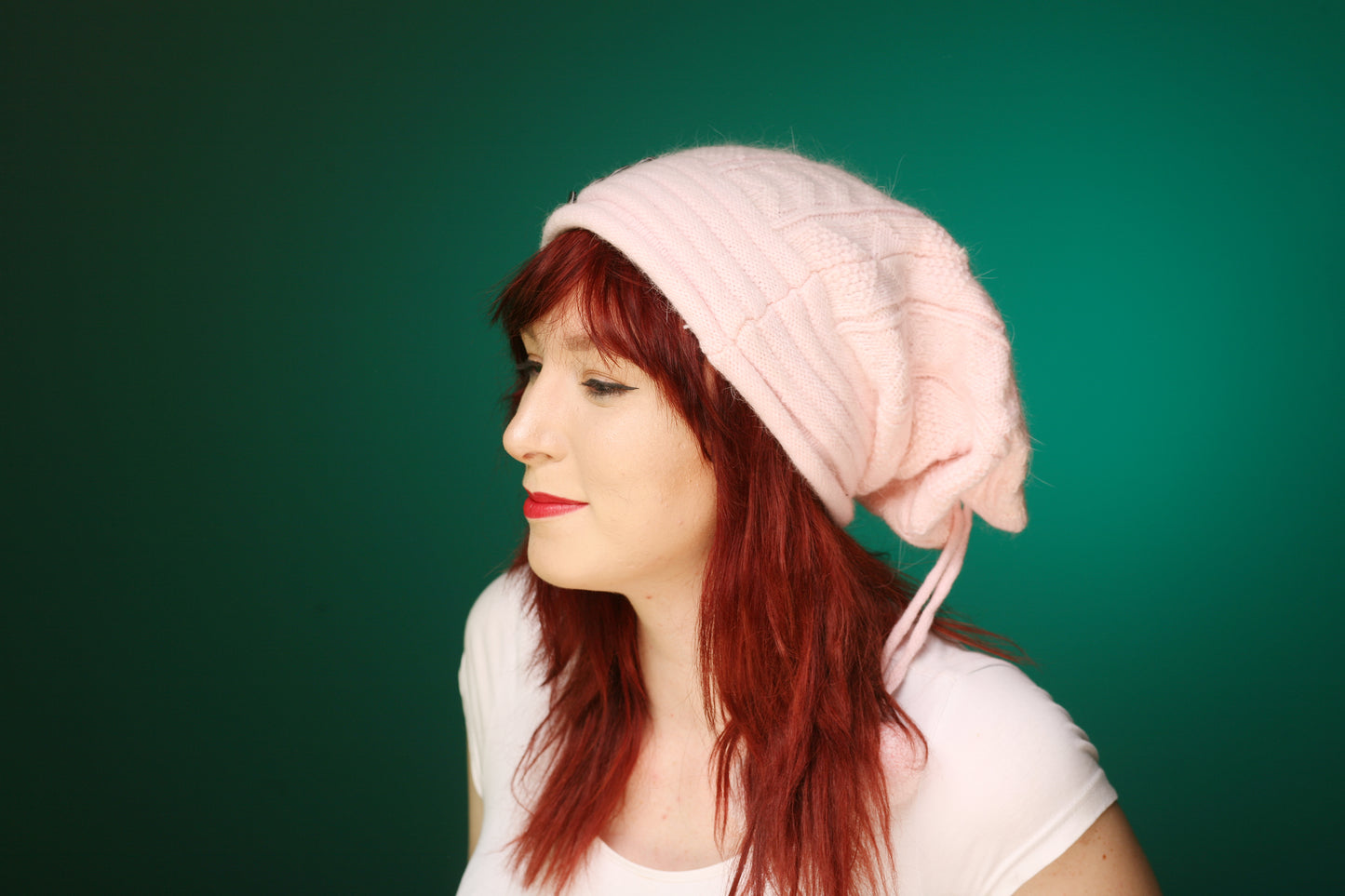 DC-W-403-C1-Rosa-Modische Mütze, die durch den Angorawollanteil