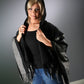 DC-C7-PONCHO-Schwarz-Grau-mit Kapuze