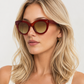 DC-828-Trendige Sonnenbrille für Damen, in stilvoller Optik.
