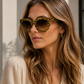 DC-828-Trendige Sonnenbrille für Damen, in stilvoller Optik.