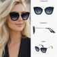Sonnenbrille für Damen, DC-862-Metallapplikationen in stilvollen Farbvarianten