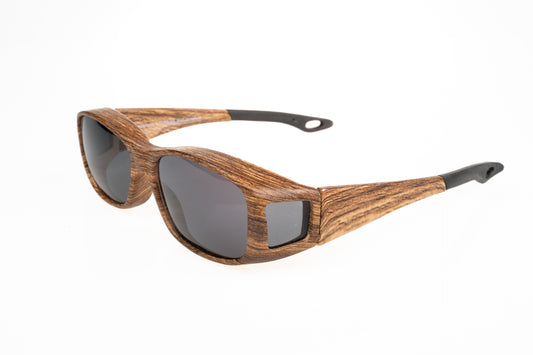 DC-POL-W -Holzoptik gefertigt. Überbrillen mit Polarisierte Gläser