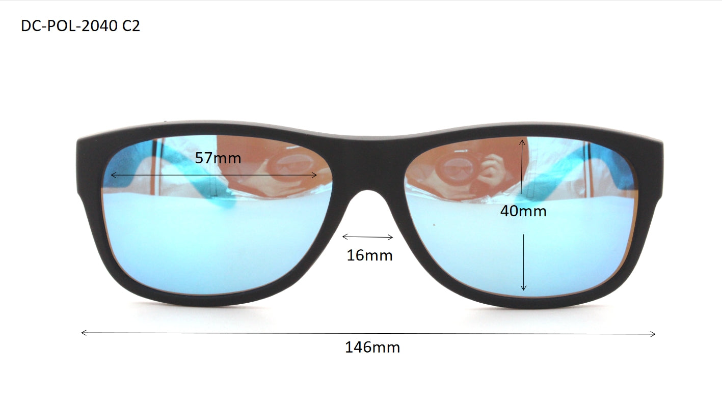 DC-POL-2040-C7 -BLAU HI-Die Überbrille, ideal für Brillenträger