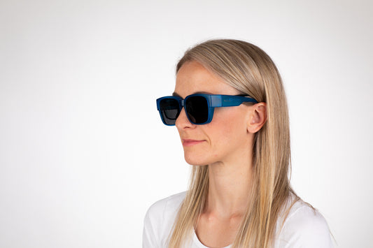 DC-POL-2054-C1 Überbrille -Hellblau -Polarisierte Gläser- Große Fassung