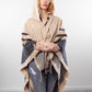 DC-C4-PONCHO-Beige-Grau-mit Kapuze