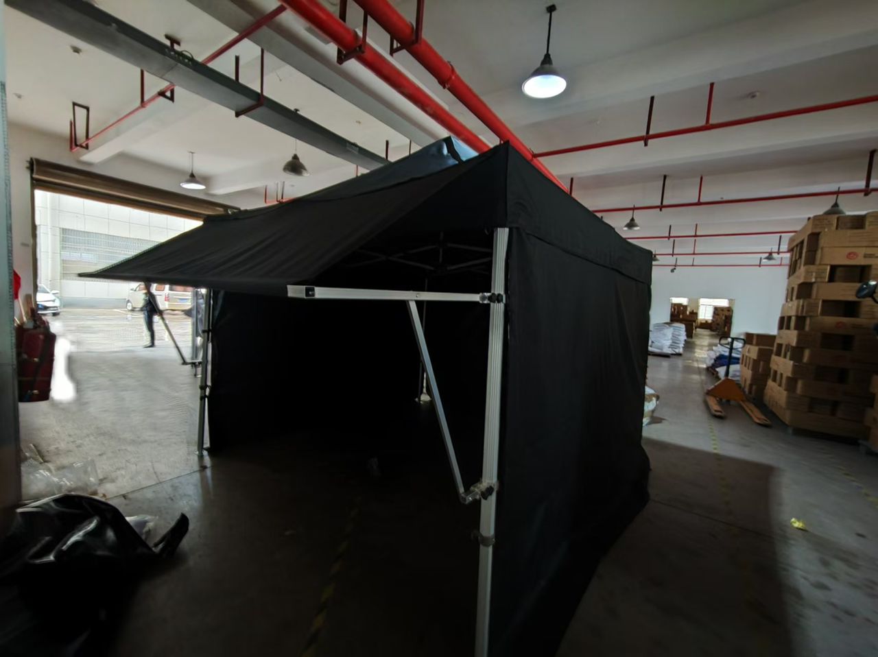 Profi-Aluminium ,inkl. 4Seitenteile+Kleiner Dach Faltpavillon 3,00x4,50 m-Schwarz-oder Weiß