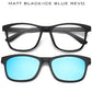 DC-C6-TR2201-SPIGEL-BLAU-Optische Brillen mit Magnet-polarisierende Sonnenclip