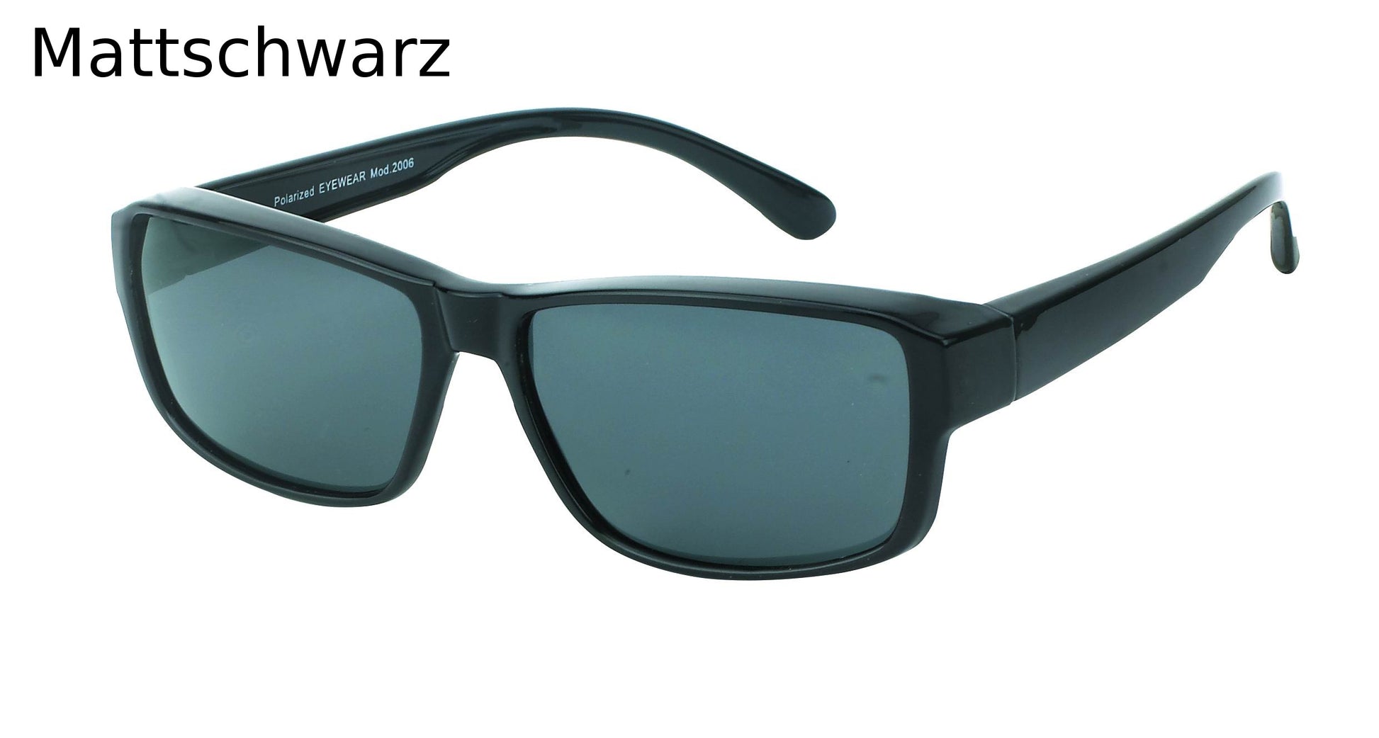 DC-POL-2006 Mattschwarzes Gestell + Schwarze Gläser