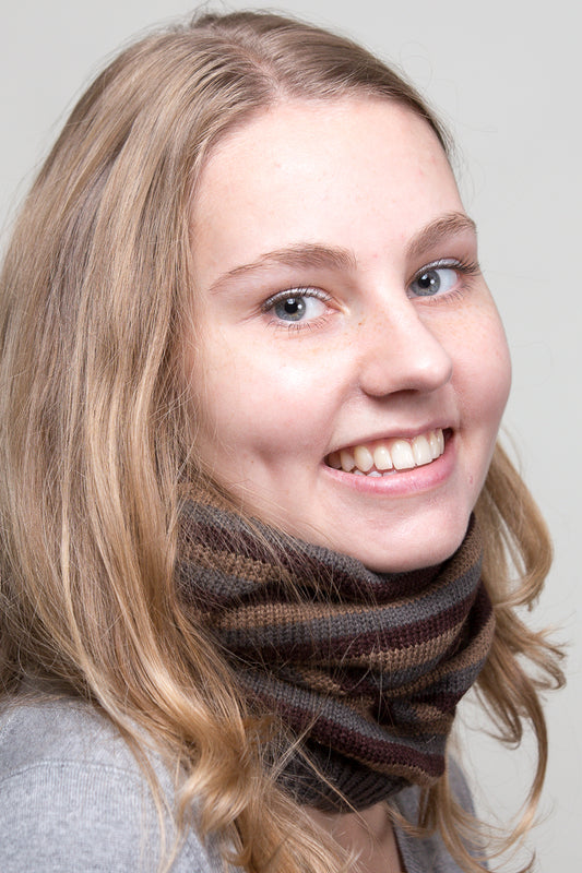 3in1 Damenmütze, Wendemütze und Schal -Schwarz-Copy