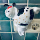 DC-Steckdosenlampe aus Porzellan-Kuh