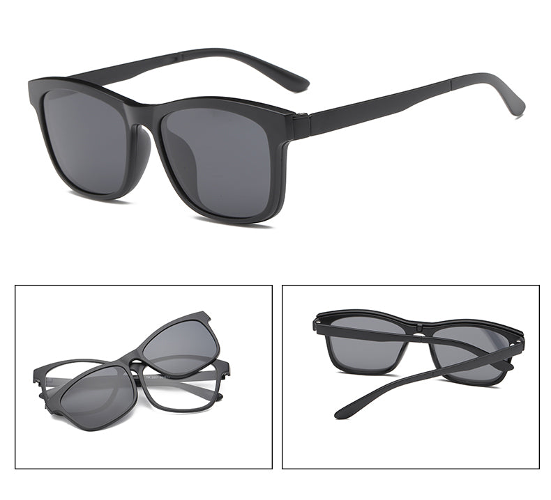 DC-C4-TR-2201-NACHT-Optische Brillen mit Magnet-polarisierende Sonnenclip