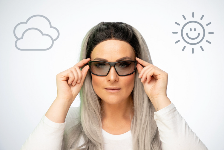 Selbsttönende Unisex-Sportbrille