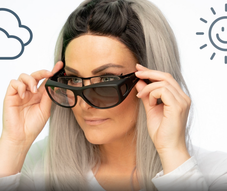 Selbsttönende Überbrille