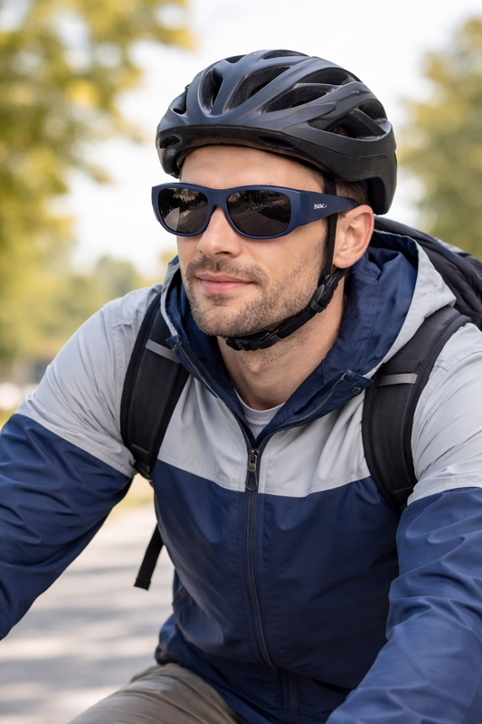 DC-POL-2100B-C6B-R- Blau Die Überbrille  -Mit  Polarisierte Gläser