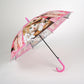 DC-RS-10-Pink Regenschirm mit Katze-Motiven.