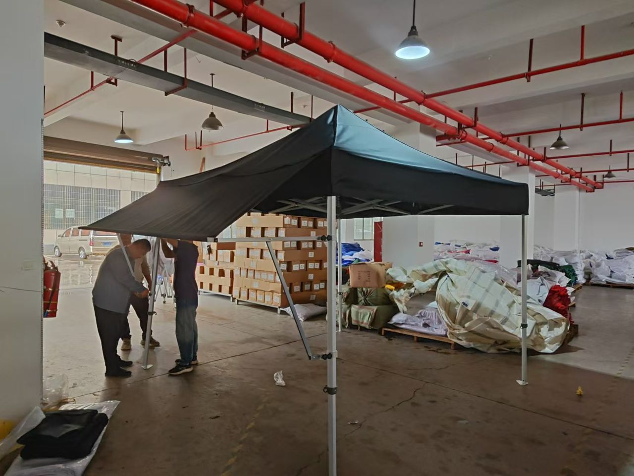 Profi-Aluminium ,inkl. 4Seitenteile+Kleiner Dach Faltpavillon 3,00x4,50 m-Schwarz-oder Weiß