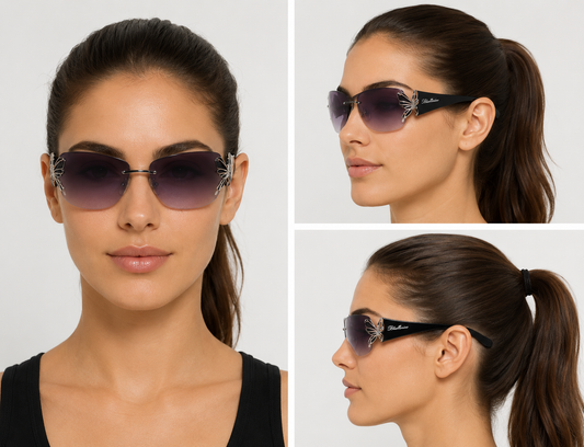 DC-351-C1-Modische Designer- Sonnenbrille für Damen in stilvollem Schmetterling