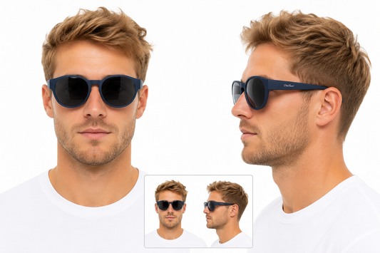 DC-POL-2060-C9-Blau- Die Überbrille, ideal für Brillenträger mit Polarizierte Gläser