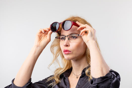 DC-POL-2060-C4-Rot-Die Überbrille, ideal für Brillenträger  mit Polarizierte Gläser