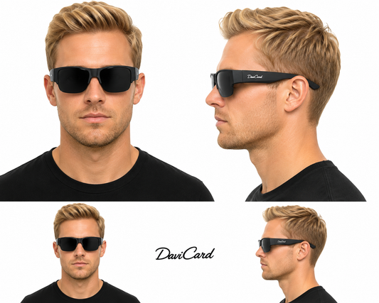 DC-POL-2065-Blau-R-Die Überbrille, ideal für Brillenträger-Für Schmalen Rahmen