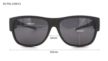 DC-POL-2100B-C6B-R- Blau Die Überbrille  -Mit  Polarisierte Gläser