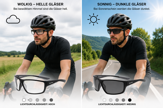 DC-PZ-613 -Photochromatisch  -Gläsern Selbsttönend-werden innerhalb von paar min dunkel MOTORRAD-FAHRRAD