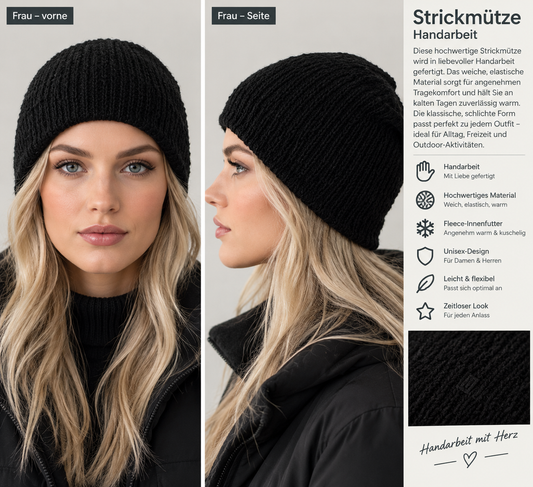 Strickmütze wird in liebevoller Handarbeit gefertigt. DC-W-447-C1-Unisex-Design Für Damen & Herren