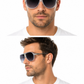 Sonnenbrille für Herren DC-512-Modische Sonnenbrille  mit metallapplikationen