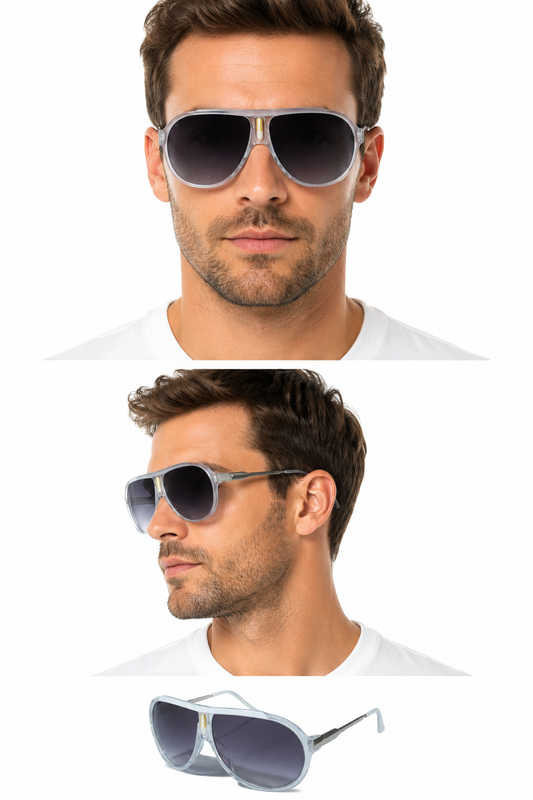 Sonnenbrille für Herren DC-512-Modische Sonnenbrille  mit metallapplikationen