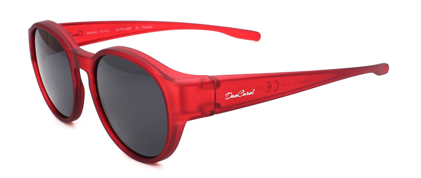 DC-POL-2060-C4-Rot-Die Überbrille, ideal für Brillenträger  mit Polarizierte Gläser