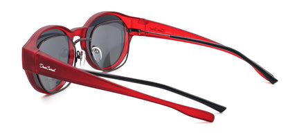 DC-POL-2060-C4-Rot-Die Überbrille, ideal für Brillenträger  mit Polarizierte Gläser