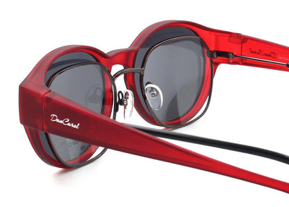 DC-POL-2060-C4-Rot-Die Überbrille, ideal für Brillenträger  mit Polarizierte Gläser